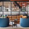a room with a couch and a table